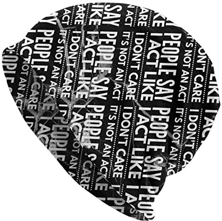 934 Beanie Winter Mütze People Say I Act Like I Don't Care Mütze Unisex Winter Thermomützen Atmungsaktivem Beanie Mütze Für Winter Skifahren Geschenke