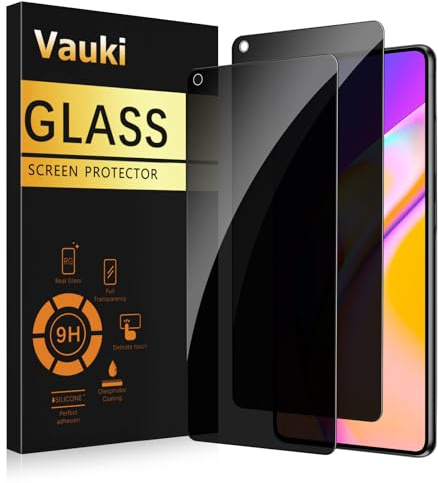 Vauki Verre Trempé pour Oppo A94 5G/Reno5 Z Anti Espion 2 Pièces,Anti-Espion Film de Protection D'écran,Dureté 9H,Anti-Rayures,Sans Bulles,Anti-Spy Privacy Protecteur Vitre pour Oppo A94 5G/Reno5 Z