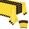 4 Packung BAU Party Tischdecken Rechteck BAU Tabelle deckt Dump Truck Geburtstag Tischtuch für Kinder Jungen Geburtstag BAU Geburtstag Partyzubehör 51 x 86 Zoll