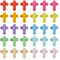 Boutigem Acryl-Kreuzperlen, Kreuzperlen, Religion, lose Perlen für selbstgemachte Halsketten, Armbänder, Ohrringe, Schmuckherstellung, 200 Stück