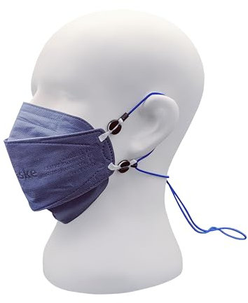 kela 5 Stck. FFP2 Atemschutzmaske mit Gratis Ohrenschlaufenverlängerung | Made in Germany | Klimaneutrale Atemschutzmaske mit verbesserter Atemfähigkeit | blau