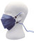 kela 5 Stck. FFP2 Atemschutzmaske mit Gratis Ohrenschlaufenverlängerung | Made in Germany | Klimaneutrale Atemschutzmaske mit verbesserter Atemfähigkeit | blau