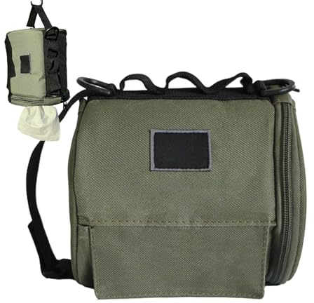 WOBBLO Camping-Toilettenpapieretui – Handtuchhalter aus Papier für Auto zum Aufhängen, wiederverwendbare Tasche auf Rolle und Handtuchhalter aus Auto für Strand, Haus und die