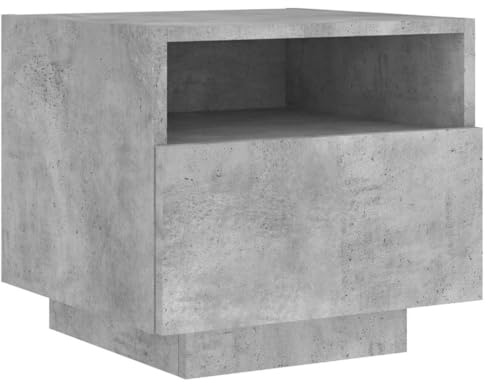 vidaXL Bedside Cabinet | Concrete grey | Engineered wood | Small