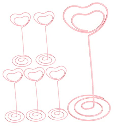 IMIKEYA Stk Geschäftskartenhalter Tischschildhalter Gastclip Tischnamenhalter Hochzeitstischdekoration Platzkarten-Clips Foto Tischgestell Visitenkarte schmücken Tisch Nummer Metall