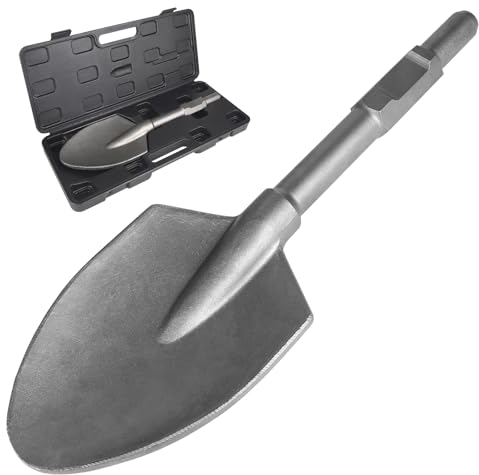 CPROSP SDS HEX Asphaltmeißel/Breitmeißel Breiter Lehm Spaten zum Entfernen, SDS HEX Schaufelmeißel 135 x 440 mm Sechskant-Aufnahme 30 mm von Hartem Schmutz Ton und Losem Beton