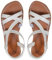 DuBiytlk Chaussures Pieds Larges Les Tropeziennes Sandales d'été à fond plat et bout rond pour femmes, bout ouvert, boucle à une ligne Sandale Plate Femme Chaussure Vintage (White, 37)