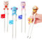 Palillos para niños, 4 pares de palillos de chopsticks antideslizantes, reutilizables, palillos de sushi, ayuda, bonitos palillos chinos, palillos de aprendizaje para niños pequeños y principiantes