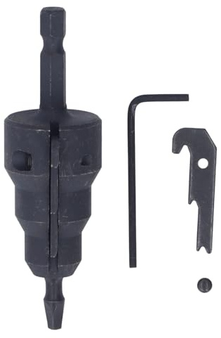 BORDSTRACT Escariador de conducto eléctrico, vástago de 1/4 de pulgada, herramienta de escariado de acero al carbono, portabrocas, herramientas eléctricas con llave en forma de L