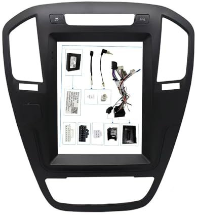 Auto-Audio-Rahmen 9,7 Zoll Autoradio DVD-Blende Bildschirm-Player-Rahmen/Passend for Opel Insignia Buick Regal 2008-2013 MP5-GPS-Player Autoradio Radioblende Doppel(Black-canbus)