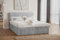 Kaiser Möbel - Boxspringbett mit Bettkasten und Topper - Trento Bett mit Bonellmatratze und Toppermatratze - Cord Schlafzimmerbett Trento - Doppelbett Velo - 186x215x104,5cm - Grau