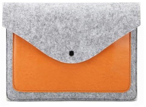 Housse de protection en feutre pour ordinateur portable, tablette, compatible avec Apple MacBook de 15, 15,4, 15,6, 16,2, 16,2, Asus, Dell, HP, Microsoft, Samsung (gris clair, 15,6)