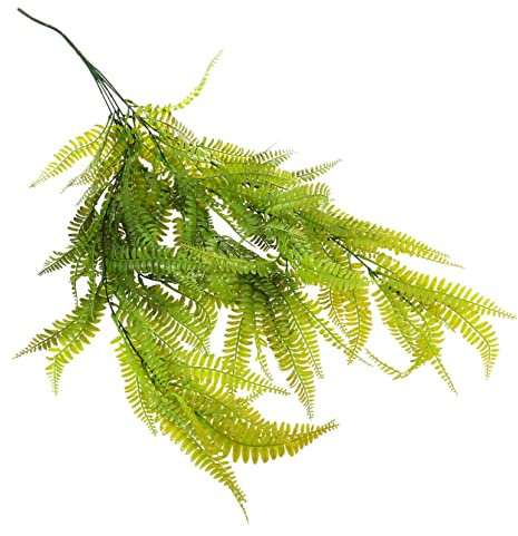 KONTONTY Simulation Phoenix-Tail Farn Hängepflanze Grünes Künstliches Wanddekor Aus Premium Kunststoff Für Wohnzimmer Büro Schlafzimmer Hochzeit Pflegefrei Echt Wirkende Haushaltspflanze Zu