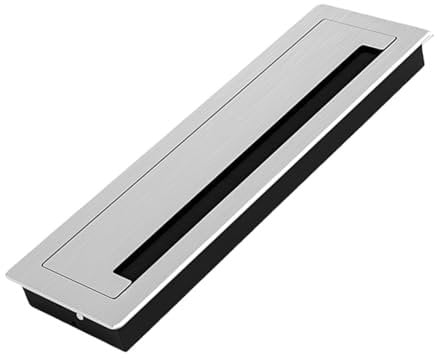 Aluminium-Kabelführungstüllen mit Bürste, rechteckig, Metallkordelloch, Upgrades für Büro- und Computertisch