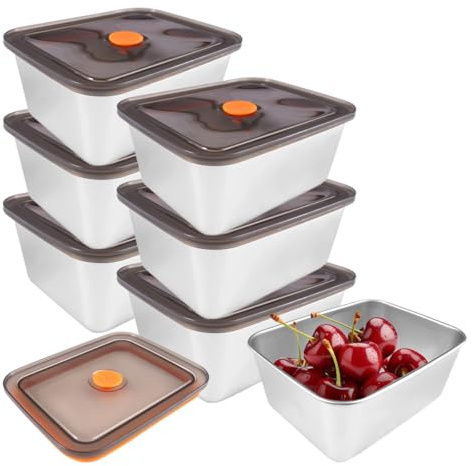 6 Piezas Tapers de Acero Inoxidable con Tapa de 500 Ml