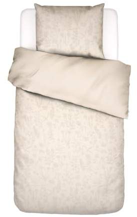 ESSENZA Bettwäsche Maribel Oatmeal, 135x200 cm + 1x 80x80 cm - 100% Baumwolle 200TC - Blumen
