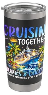 Cruisin Together Turks- und Caicosinseln Doppelwandiger Edelstahl-Thermobecher