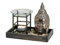 meindekoartikel Duftlampe-Set Buddha B19/T11/H12 cm aus Keramik/Holz