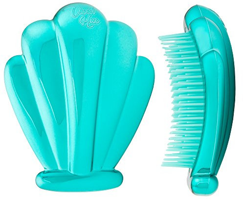 Vivid Hue - Girls Mermaid Detangling Hairbrush | Suitable For Wet, Dry, Thick, Fine, Afro, Extensions, Curly Or Long Hair | Detangler Brush Tangle-Free Brush for Girls | Light Blue