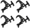 4x Equinox TRC100B Aluminium 100kg Black Trigger Clamp Hook Stage Lighting