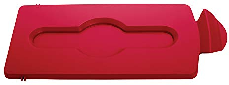 Rubbermaid Commercial Products Slim Jim Recycling Station Stream Topper - Red Closed Lid Insert