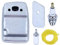 Adefol Coupe-Bordure Silencieux d'échappement Trousse pour Husqvarna 124L 125L 128C 128CD 128L 128LD avec Filtre à air Conduite de Carburant Pièces de Rechange de 574031502