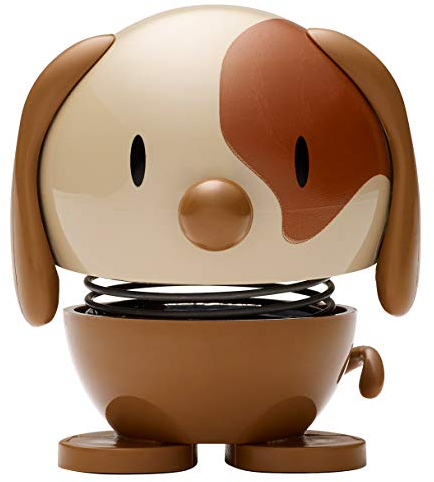 Hoptimist Tier, Hund, Wackelfigur & Glücksbringer Skandinavisch, Wohnzimmer & Schreibtisch Deko, Büro Gadget, Tolle Kleine Geschenke, 5,5 x 5,9 x 7,3 cm, Small, Braun
