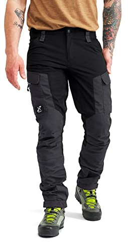 RevolutionRace Herren RVRC GP Pants, Hose zum Wandern und für viele Outdoor-Aktivitäten, Jet Black, XL