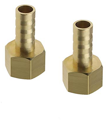 YINETTECH Racor de manguera de 8 mm a conector de rosca hembra interna de 1/4 pulgadas para mangueras de aire, agua, gas y combustible (2 unidades)