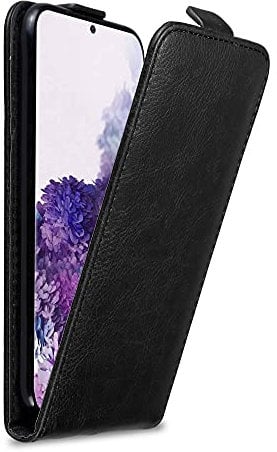 cadorabo Coque Compatible avec Samsung Galaxy S20 en Noir Nuit - Housse Protection en Style Flip avec Fermoire Magnétique - Etui Poche Folio Case Cover