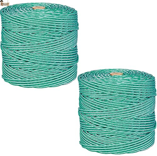 BricoLoco.com Cuerda tendedero. 2x200 MTS. Tender Ropa en Exterior o Interior. Tendedero de poleas, Acampada, Camping, jardinería. Polipropileno Trenzado. Ø 4 mm. (2x200 MTS.)