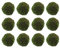 HOMSFOU 12Pcs Decorative Faux Dried Moss Balls Artificial Green Plant Mossy Globes Handmade Sphere Moss Hanging Balls for Wedding Decors Party 6cm Green