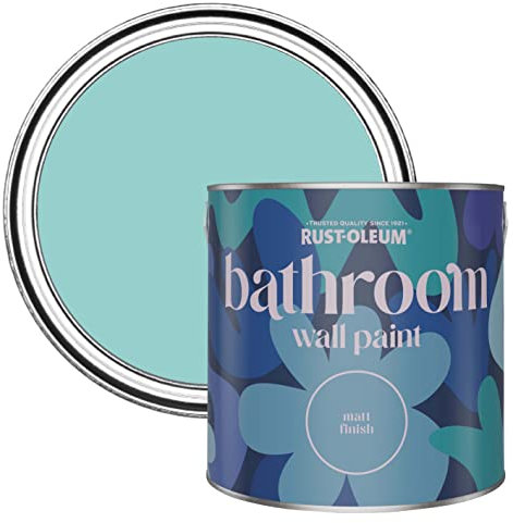 Rust-Oleum Blue Water-Resistant Bathroom Wall & Ceiling Paint - Teal 2.5L