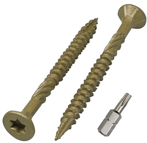 SKIR'CO Lot de 800 vis à bois à tête fraisée Torx Finition anti-corrosion Vert 4 x 40 mm