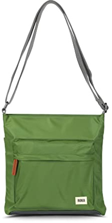 ROKA London The Kennington Crossbody Bag | Medium Nylon, Multi Pockets, Chunky Zip, Adjustable Strap, for Travel, Work & School