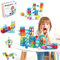 ROUSKY Magnetic Marble Run Race Track Cubes Toy Magnetic Pipeline Assembly Building Toy Stacking Block Sets, Children's Puzzle Toys Gift Box Early Education Toys (36PCS)
