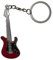 Porte-clés Style Guitare électrique rouge en acier.