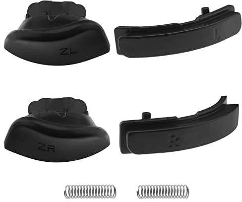 Be In Your Mind Juego de 6 Botones de Disparo L R ZR ZL con muelles compatibles con Nintendo Switch Joy-con Controller Piezas de Repuesto Negro