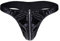 Wetlook Männer Tanga mit Reißverschluss Sexy Unterwäsche Herren Lack Unterhosen Erotisch Wäsche Sexy Reizunterwäsche Latex Lack Optik Herrentanga Tanga String Party Clubwear Schwarz L