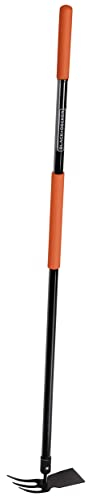BLACK+DECKER Grubber mit Hacke BXGTTO7009 - Kombi-Werkzeug - Griff 148CM - Lange Zähne und Scharfe Hacke - Schwarz/Orange