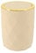 TENDANCE Poubelle de salle de bain 6L avec couvercle à bascule - Beige et doré