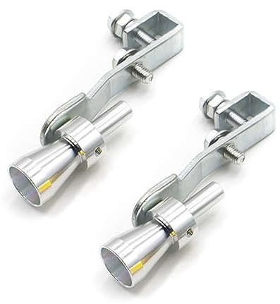 Turbo sound,Turbo sound whistle,Auspuff Sound Booster Pfeife,Für Turbolader Pfeifen Im Auto,Universal Turbo Whistle Soundgenerator Tuning - Auspuffpfeife Für Endrohre,(Silber_S_2 Stück)