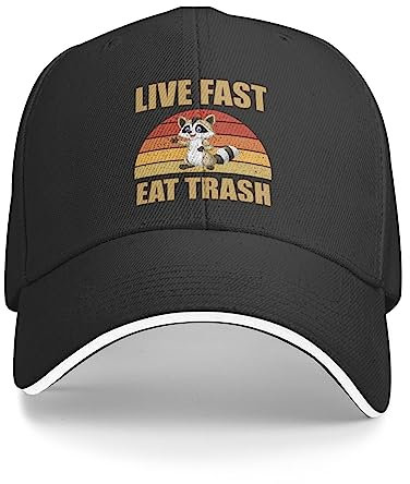 IUBBKI Lives Fast Eat Trash Cap Männer Baseball Caps Coole Mütze