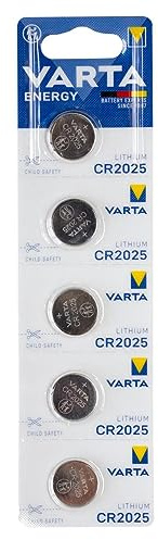 Varta Pilas de litio CR2025 de 3 V, 5 unidades
