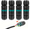 Fousenuk 4 Pezzi Connettori Elettrici Impermeabili, Connettore Stagno, Scatola di Giunzione, Manicotto di Collegamento Cavo, Cassetta Derivazione Stagna per Diametro Cavo 5-9 MM, 9-12MM