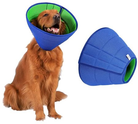Recovery Collar for Dogs, Dog Cones After Surgery Soft Adjustable Breathable Dog Medical Collar Anti-Bite/Lick Protection Neck Cone for Medium to Large Dogs and Cats Fast Healing