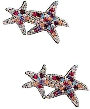 Beavorty 2 Fermagli Per A Forma Di Stella Marina Con Strass Eleganti Fermagli Per Occasioni Speciali