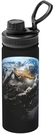 DEXNEL Planet Borraccia termica sportiva da 510 ml, in acciaio inox, a prova di perdite, per sport, palestra, viaggi
