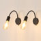 Osairous 2 Pack Lampada da Parete Vintage E27 Applique da Parete Interno Industriale Nero Con Interruttore a Levetta Lampade da Muro per Camera da Letto, Corridoio, Soggiorno（Escluse Le Lampadine）