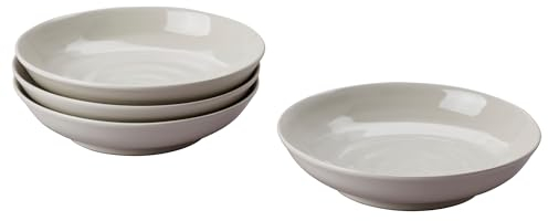 SANDSKÄDDA Teller tief, 21 cm, hellgrau-beige